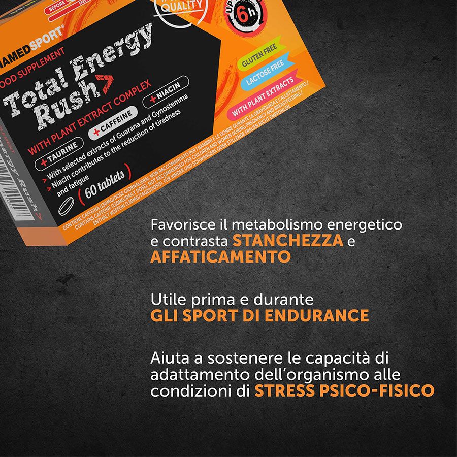 Named Sport - Total Energy Rush 60 Compresse - Integratore Energizzante