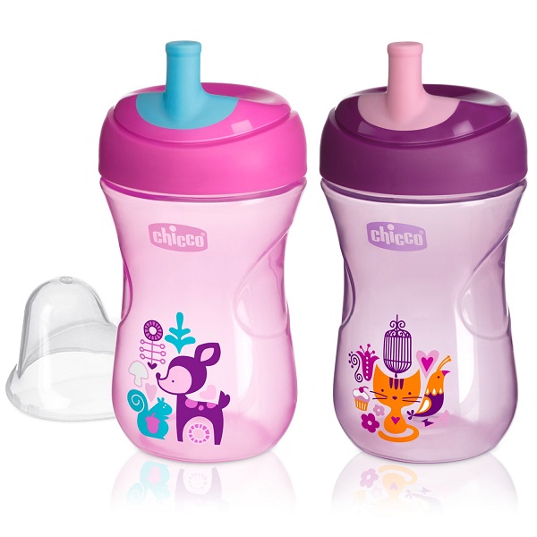 Chicco Tazza Advanced Con Cannuccia Rosa o Viola +12m