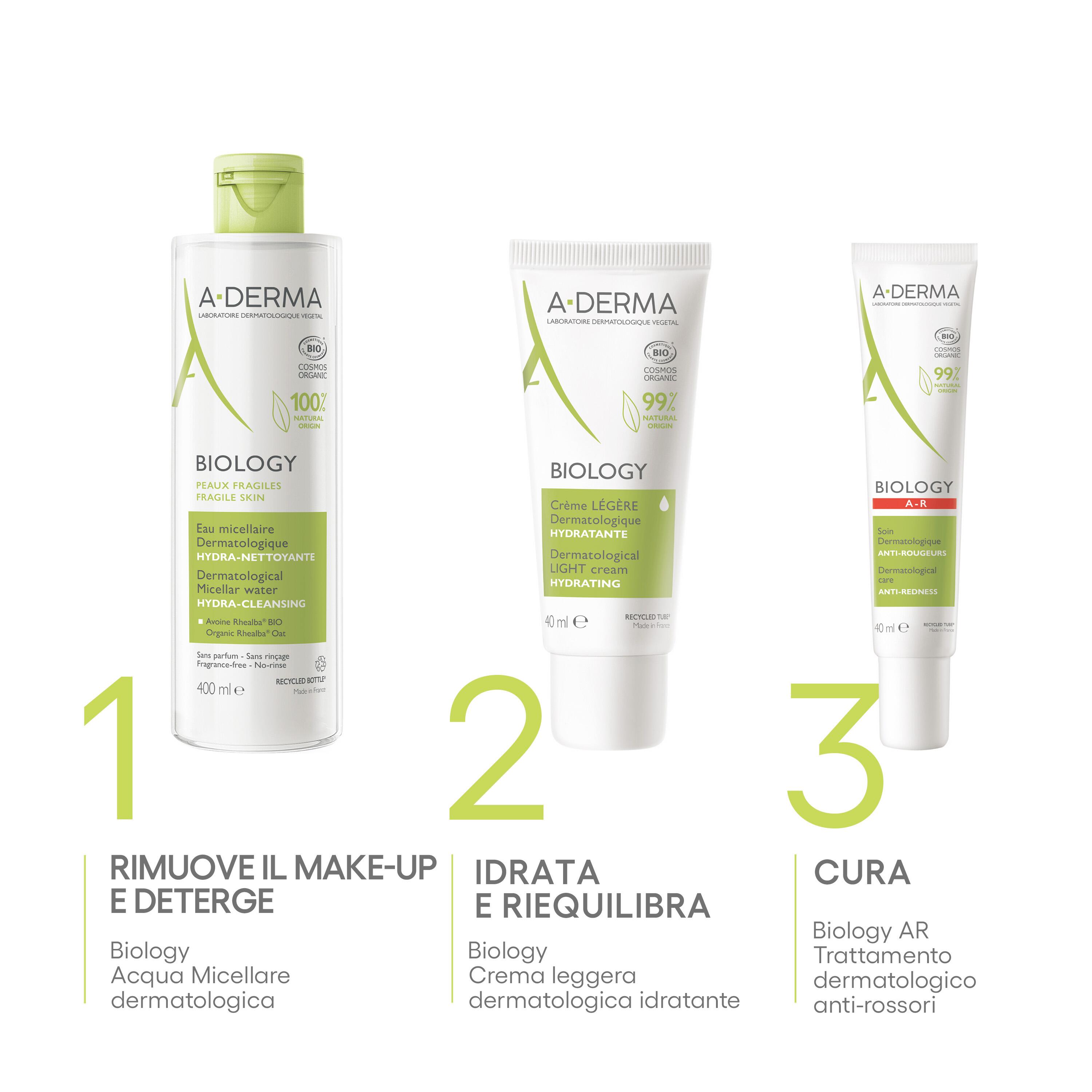 A-Derma Biology AR - Trattamento Dermatologico Anti-Rossori Per Pelle Couperose 40 ml