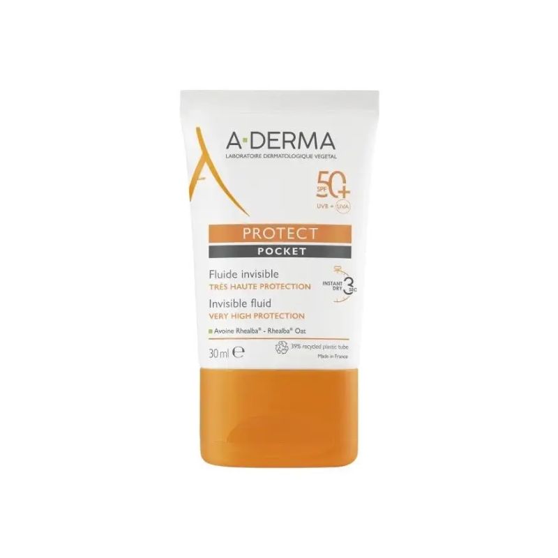 A-DERMA Protect Pocket Fluido Solare Invisibile SPF 50+ 30mL 