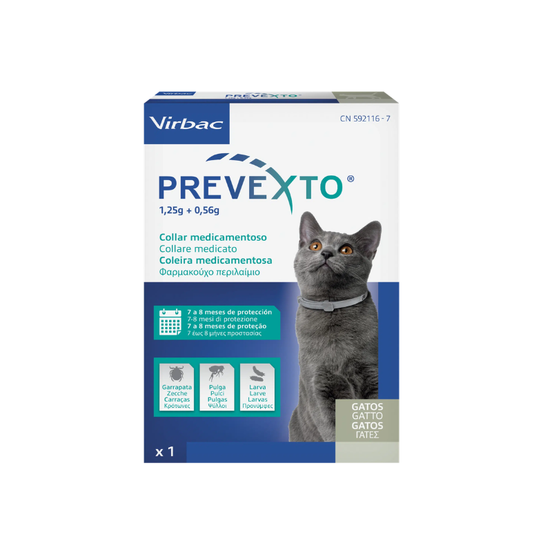 Virbac Prevexto 1,25g + 0,56g - 1 Collare Medicato Per Gatti
