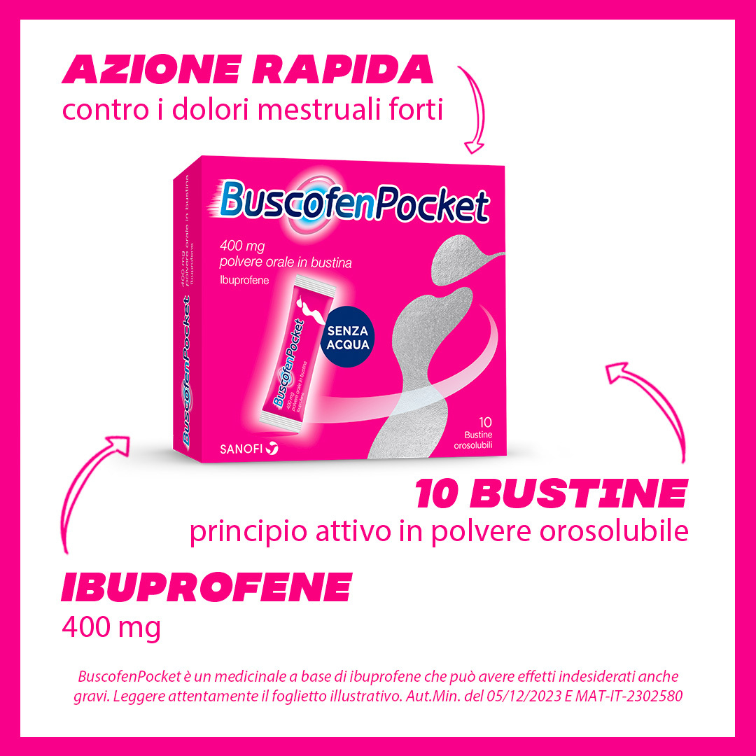 BUSCOFEN Pocket 400mg 10 Bust. BUSCOFEN Pocket 400mg 10 Bust.