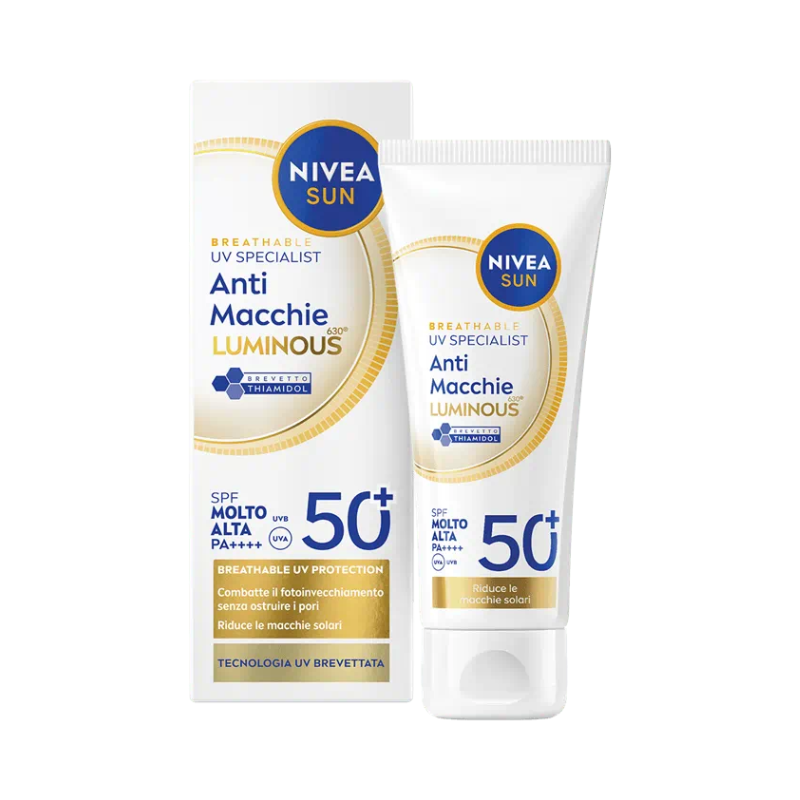 Nivea Sun - Breathable UV Specialist Anti-Macchie Luminous630 - Crema Solare SPF50+ Viso 40 ml