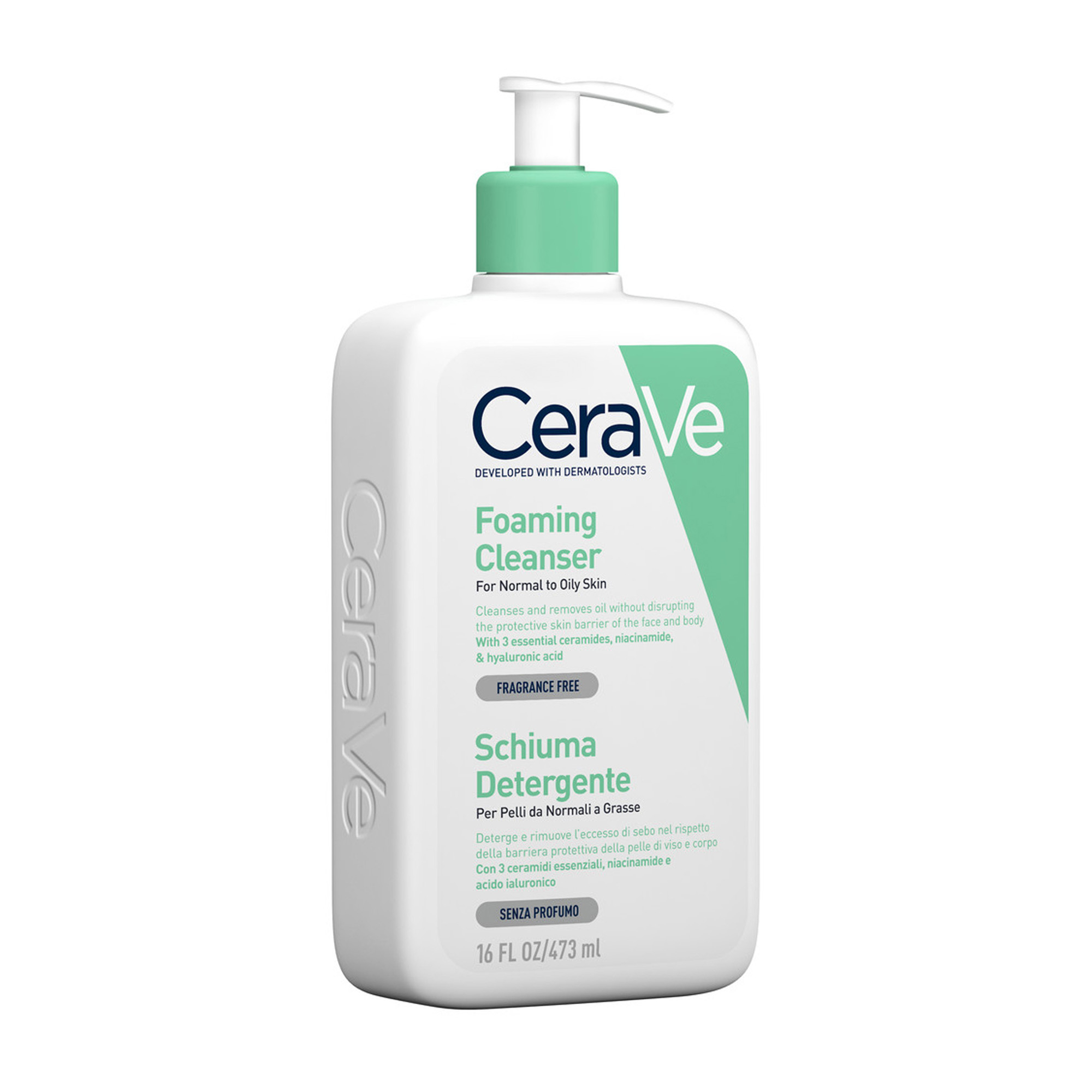 CeraVe Schiuma Detergente Viso Pelle Grassa Seboregolatrice 473 ml  CeraVe Schiuma Detergente Viso Pelle Grassa Seboregolatrice 473 ml