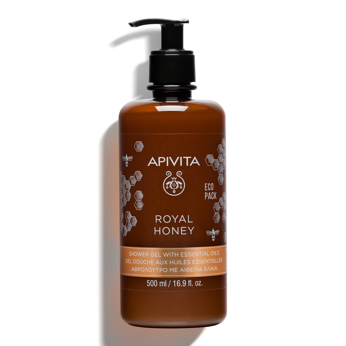 Apivita Royal Honey - Gel Doccia Detergente Corpo Con Miele E Oli Essenziali 500 ml