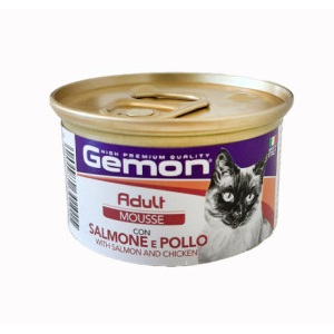 GEMON GATTO ADULT MOUSSE SALMONE POLLO 85GR (lattina)