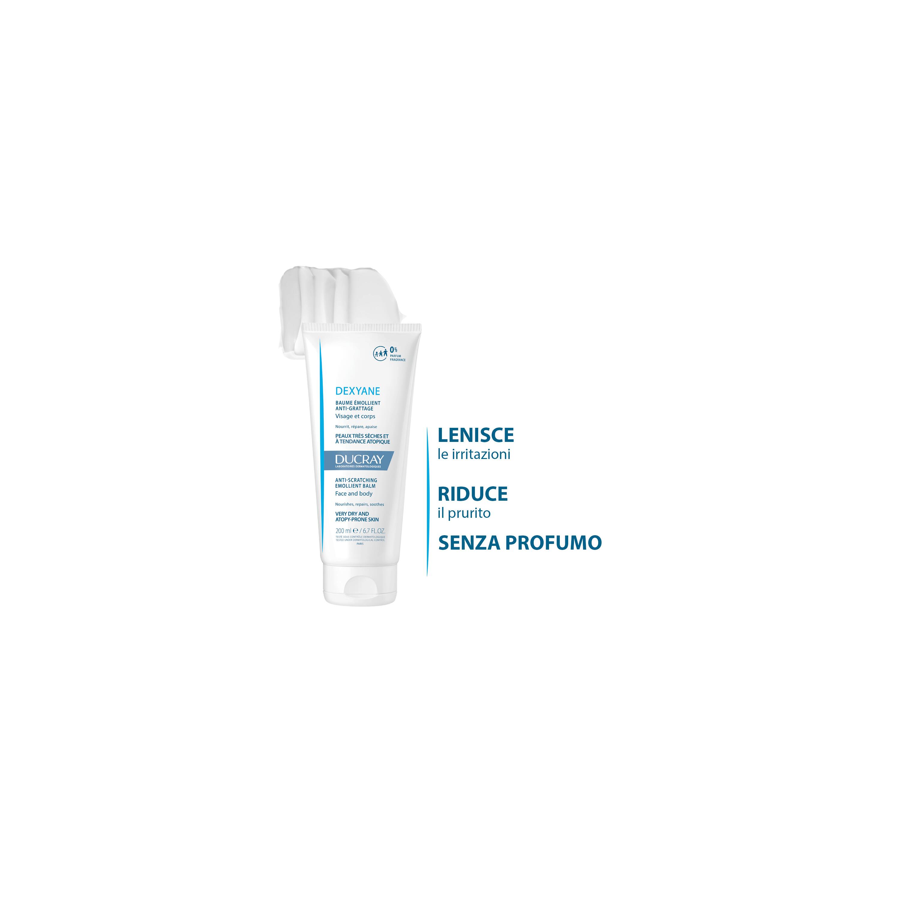 Ducray Dexyane - Balsamo Emolliente Anti-Grattage Viso E Corpo 200 ml