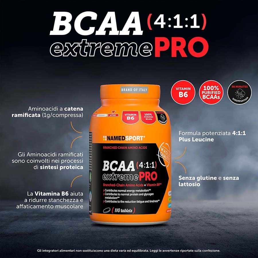 Named Sport BCAA 4:1:1 ExtremePro 110 Compresse - Integratore Di Aminoacidi