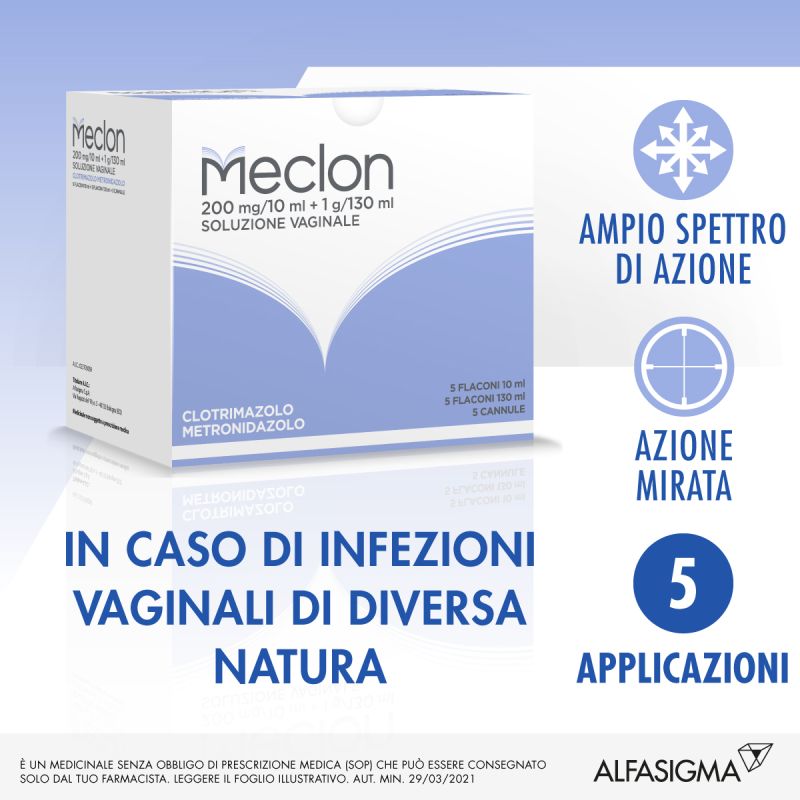 Meclon 100mg+500mg contro le infezioni vaginali 10 Ovuli | Verafarma.it